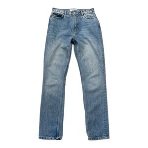 REFORMATION Blue Jeans Denim Seychelles Designer High Rise Straight 24 Casual